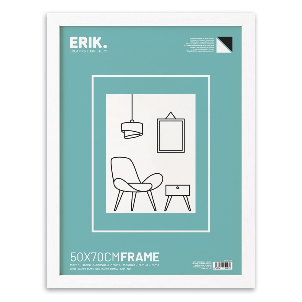 Grupo Erik - 50X70Cm Mdf White Frame Cadre - Multicolore